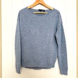 Theory Boat Neck Sweater Size Small Color Heathered Blue